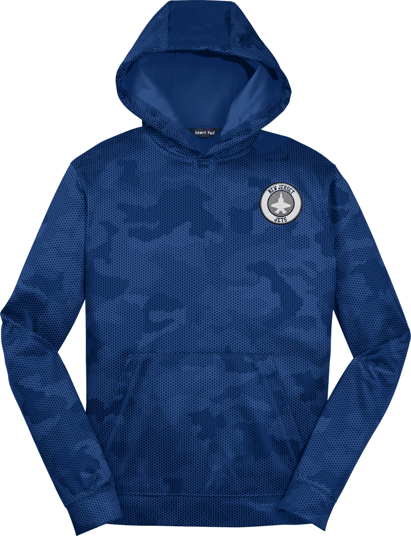 NJ Jets Youth Sport-Wick CamoHex Fleece Hooded Pullover