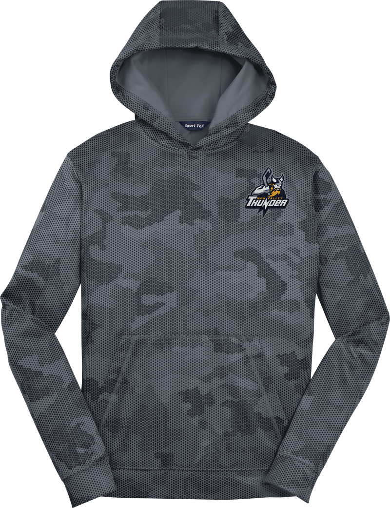 Mon Valley Thunder Youth Sport-Wick CamoHex Fleece Hooded Pullover