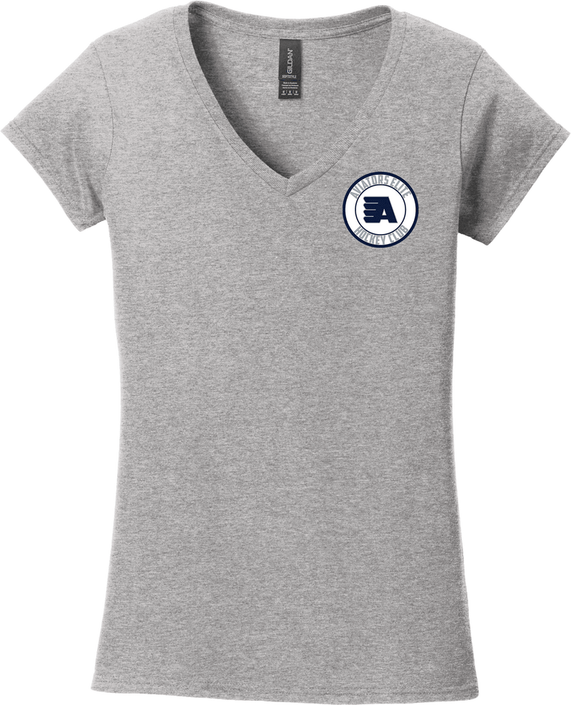 Aspen Aviators Softstyle Ladies Fit V-Neck T-Shirt