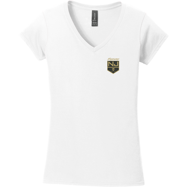 NJ Raiders Softstyle Ladies Fit V-Neck T-Shirt