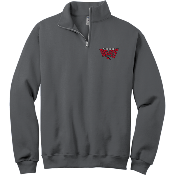 York Devils NuBlend 1/4-Zip Cadet Collar Sweatshirt