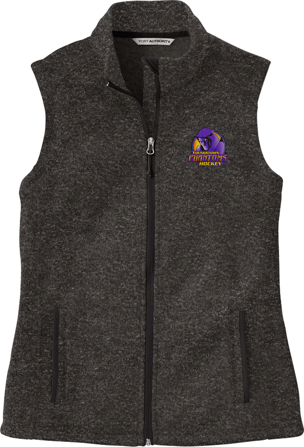 Youngstown Phantoms Ladies Sweater Fleece Vest