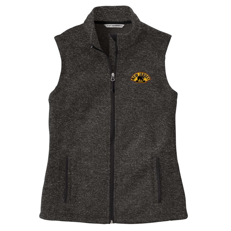 NJ Bears Ladies Sweater Fleece Vest