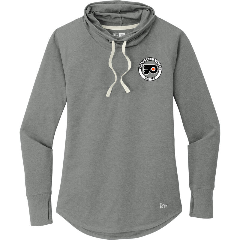 Philadelphia Flyers Elite New Era Ladies Sueded Cotton Blend Cowl Tee