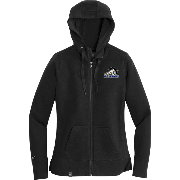 Mid-State Mustangs New Era Ladies French Terry Full-Zip Hoodie