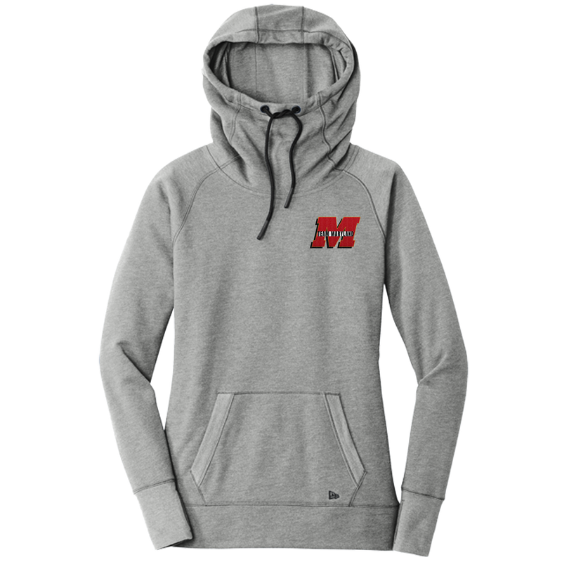 Team Maryland New Era Ladies Tri-Blend Fleece Pullover Hoodie