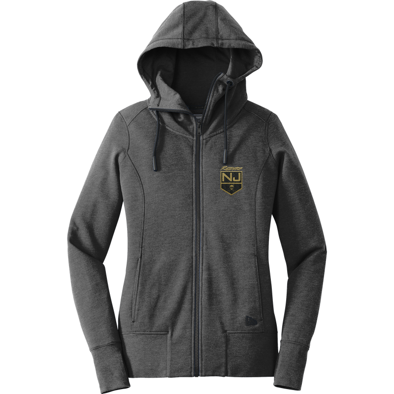 NJ Raiders New Era Ladies Tri-Blend Fleece Full-Zip Hoodie