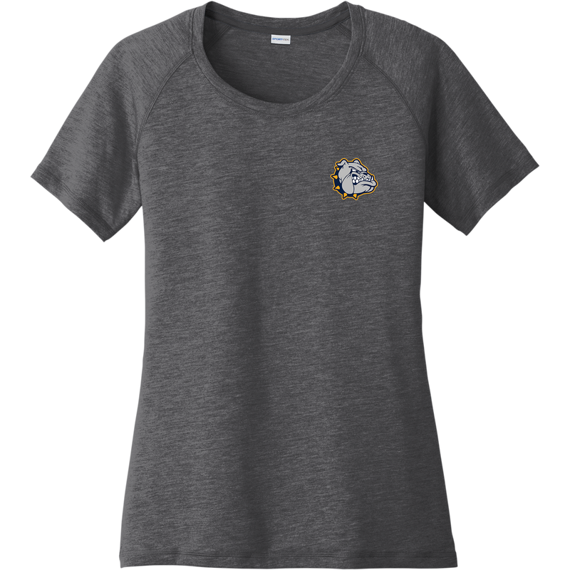 Chelsea Bulldogs Ladies PosiCharge Tri-Blend Wicking Scoop Neck Raglan Tee