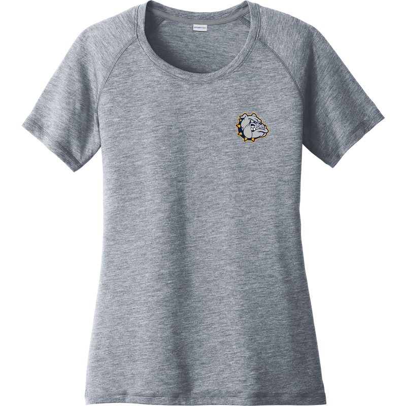 Chelsea Bulldogs Ladies PosiCharge Tri-Blend Wicking Scoop Neck Raglan Tee
