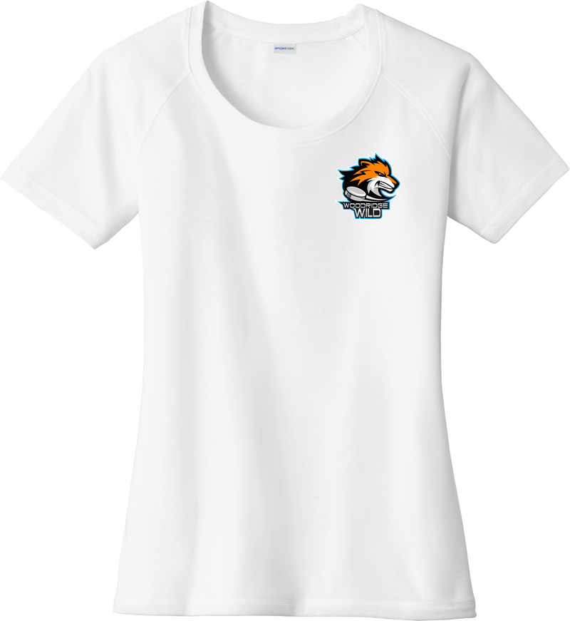 Woodridge Wild Ladies PosiCharge Tri-Blend Wicking Scoop Neck Raglan Tee