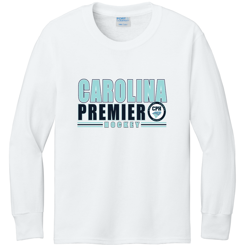 Carolina Premier Hockey Youth Long Sleeve Core Cotton Tee